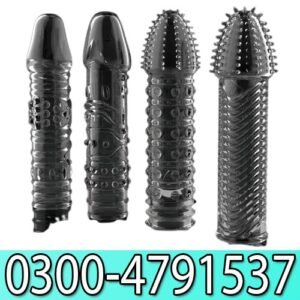 black color dotted pines sleeve condom in pakistan